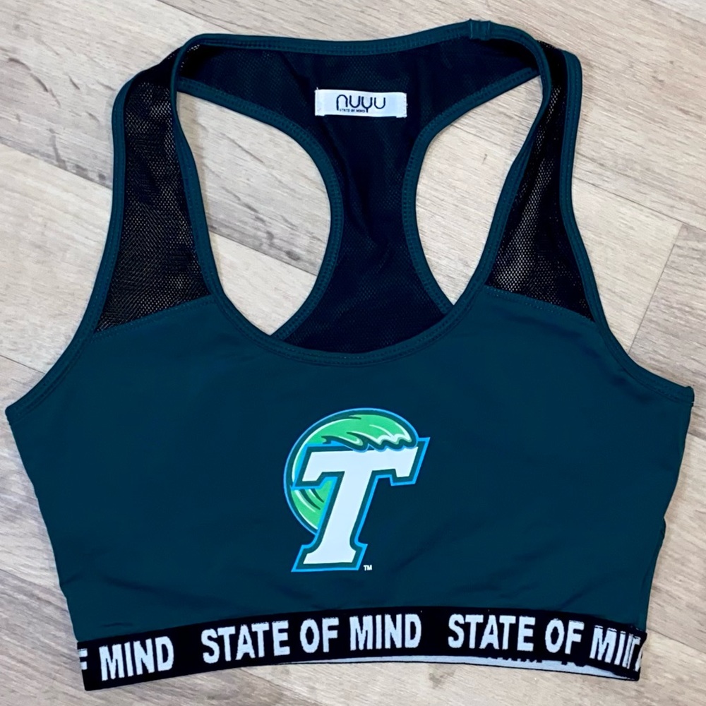 Tulane U Athletic Sports Bra with Keyhole Back by State of Mind